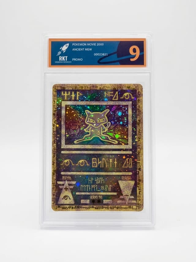 Ancient Mew Pokémon Movie 2000 promo card graded RKT 9 in an RKT slab