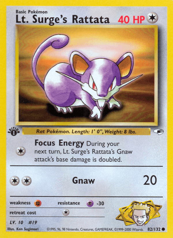 Lt. Surge's Rattata from GYM CHALLENGE 2000