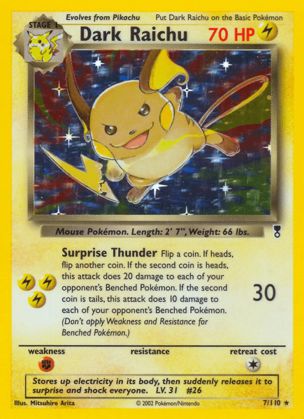 Dark Raichu from TEAM ROCKET 2000