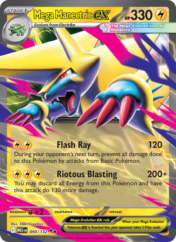 Mega Manectric EX from MEGA EVOLUTION 2025 graded card