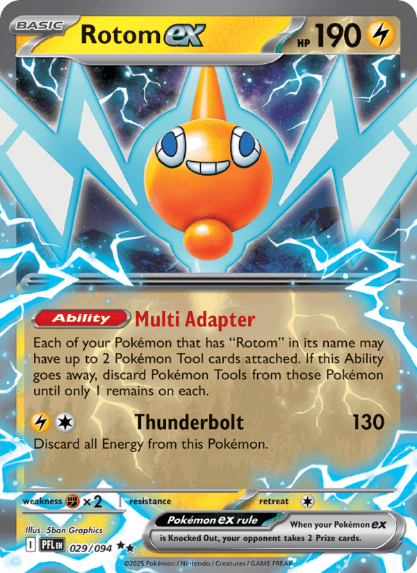 Rotom EX from PHANTASMAL FLAMES 2025 graded card