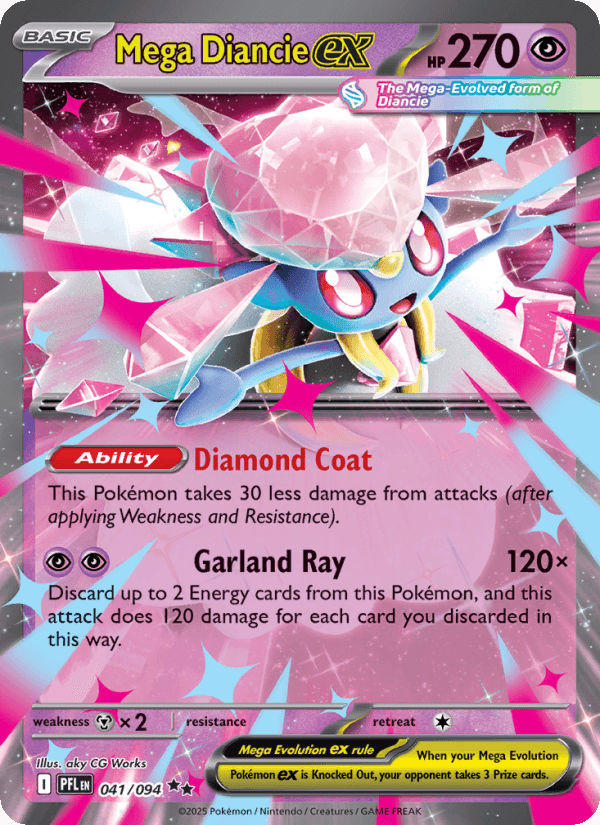 Mega Diancie EX from PHANTASMAL FLAMES 2025