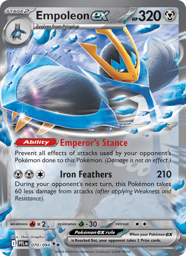 Empoleon EX from PHANTASMAL FLAMES 2025