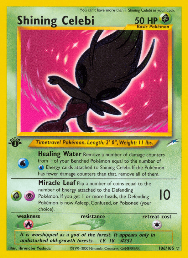 Shining Celebi from NEO DESTINY 2002