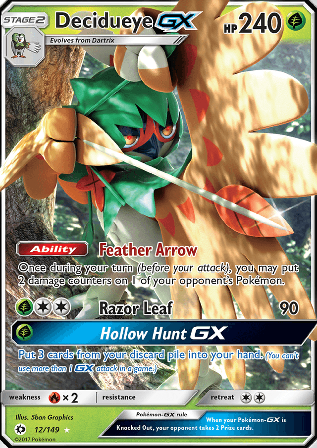 Decidueye GX from SUN AND MOON 2017