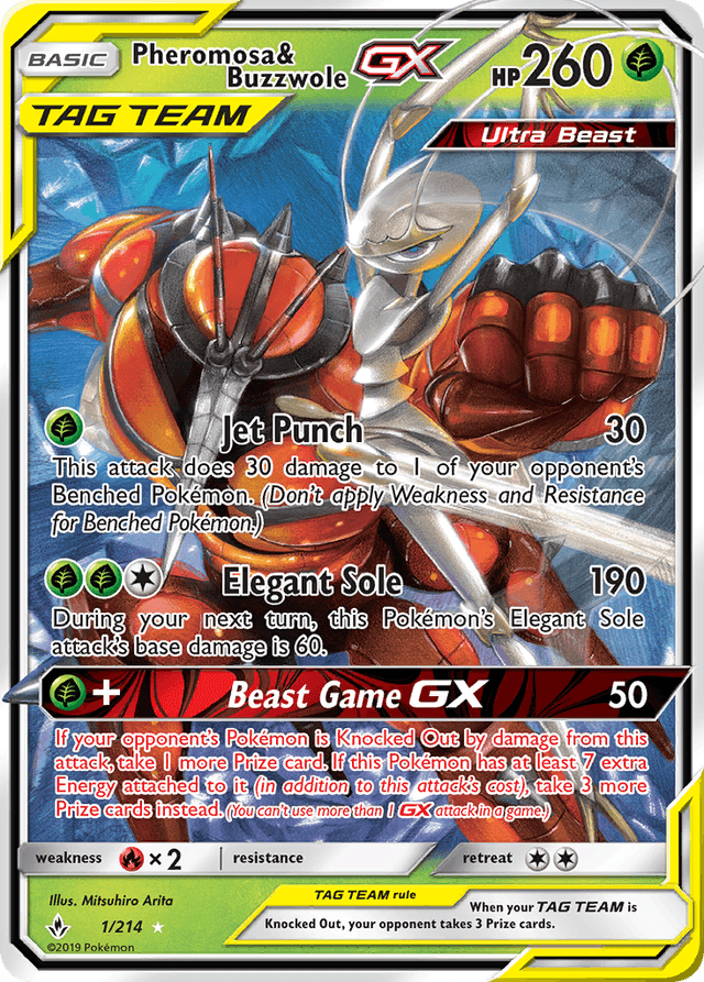 Pheromosa & Buzzwole GX from UNBROKEN BONDS 2019