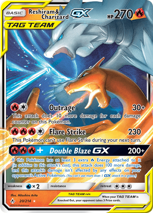 Reshiram & Charizard GX from SM BLACK STAR PROMOS 2016-21