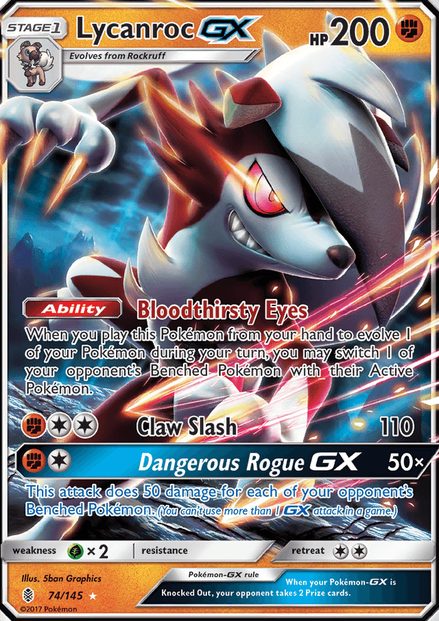 Lycanroc GX from BURNING SHADOWS 2017