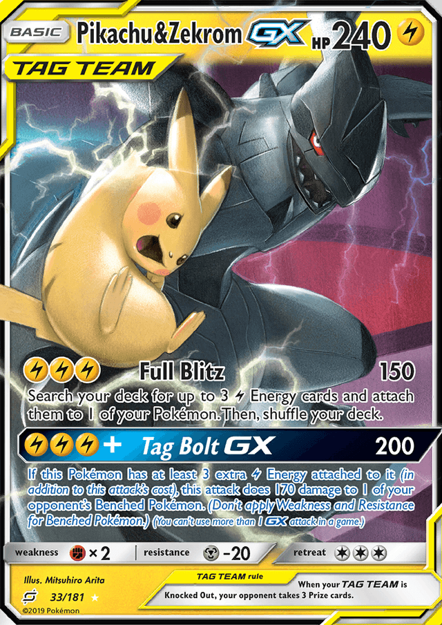 Pikachu & Zekrom GX from SM BLACK STAR PROMOS 2016-21
