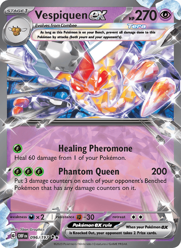 Vespiquen EX from RULER OF THE BLACK FLAME 2023