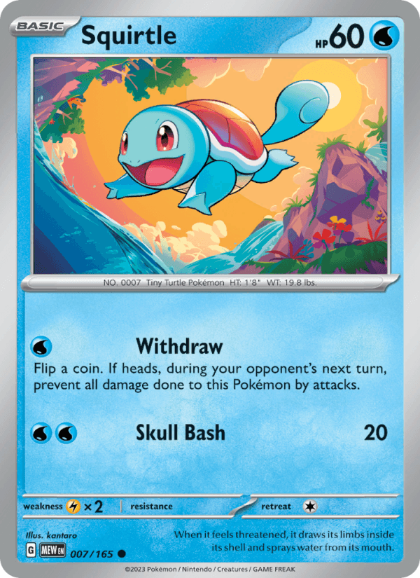 Squirtle from POKEMON BASE SET 2 2000