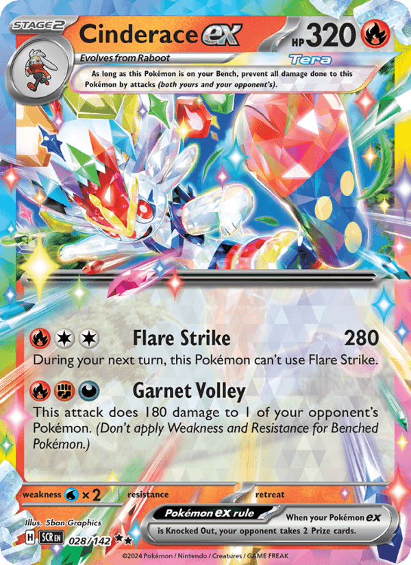 Cinderace EX from STELLAR CROWN 2024