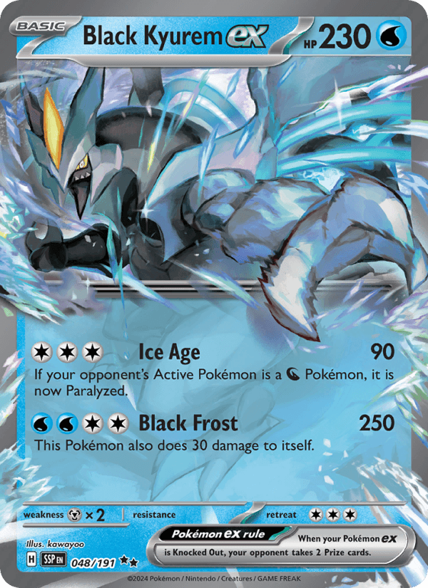 Black Kyurem EX from SURGING SPARKS 2024