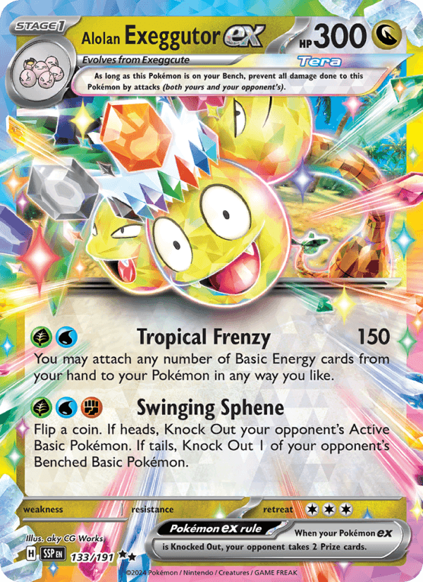 Alolan Exeggutor EX from SURGING SPARKS 2024