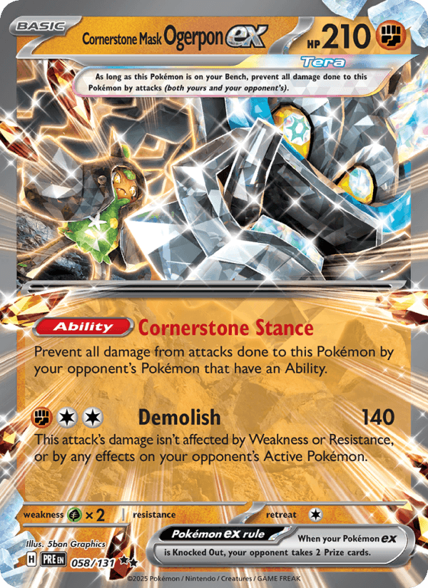 Cornerstone Mask Ogerpon EX from TWILIGHT MASQUERADE 2024