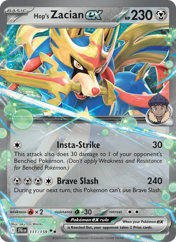 Hop's Zacian EX from JOURNEY TOGETHER 2025