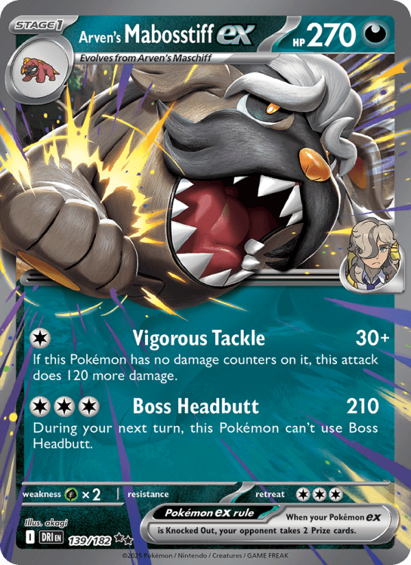Arven's Mabosstiff EX from HOT WIND ARENA 2025