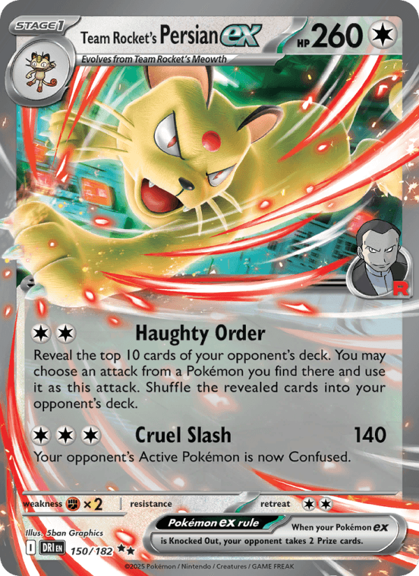 Team Rocket's Persian EX from SVP BLACK STAR PROMOS 2025