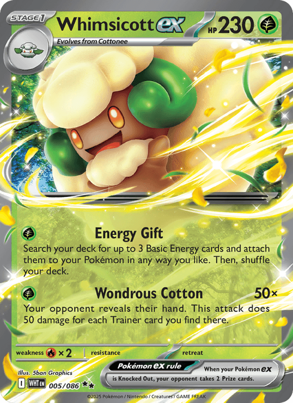 Whimsicott EX from WHITE FLARE 2025