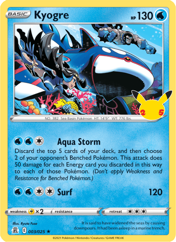 Kyogre from 25TH ANNIVERSARY COLL. 2021