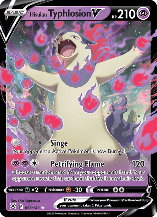 Hisuian Typhlosion V from SWSH BLACK STAR PROMOS 2019