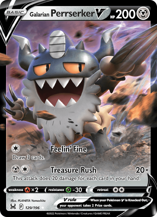 Galarian Perrserker V from LOST ABYSS 2022