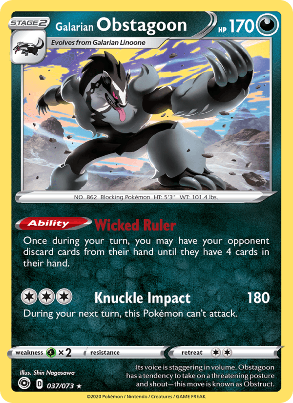 Galarian Obstagoon from VMAX CLIMAX 2021
