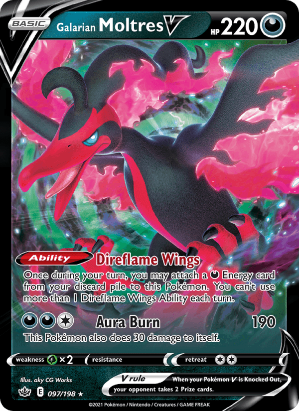 Galarian Moltres V from CHILLING REIGN 2021