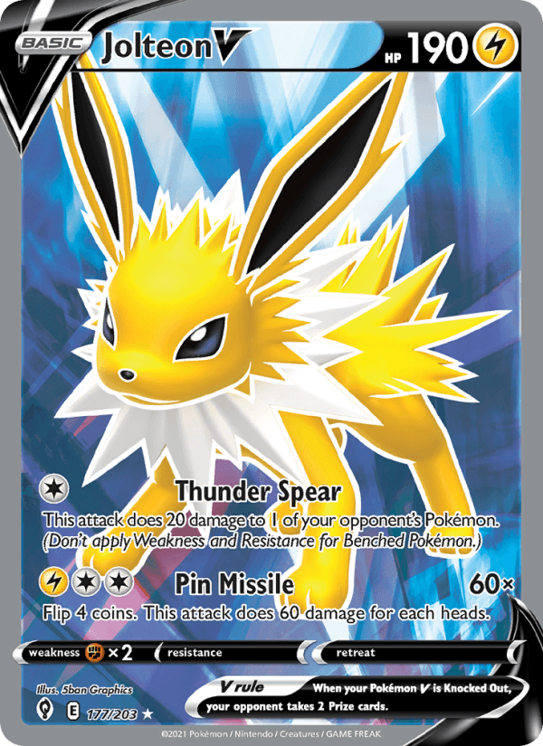 Jolteon V from SWSH BLACK STAR PROMOS 2019