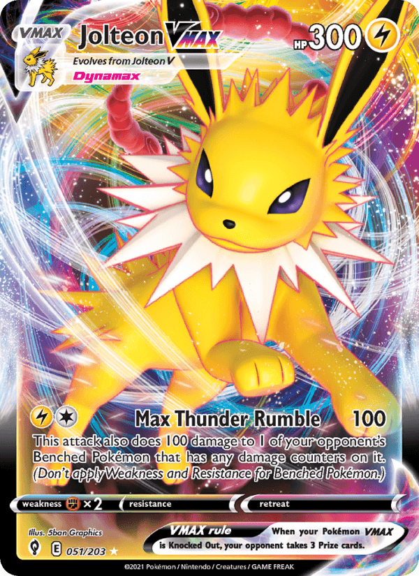 Jolteon VMAX from EVOLVING SKIES 2021
