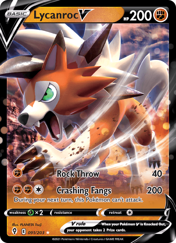 Lycanroc V from SWSH BLACK STAR PROMOS 2019