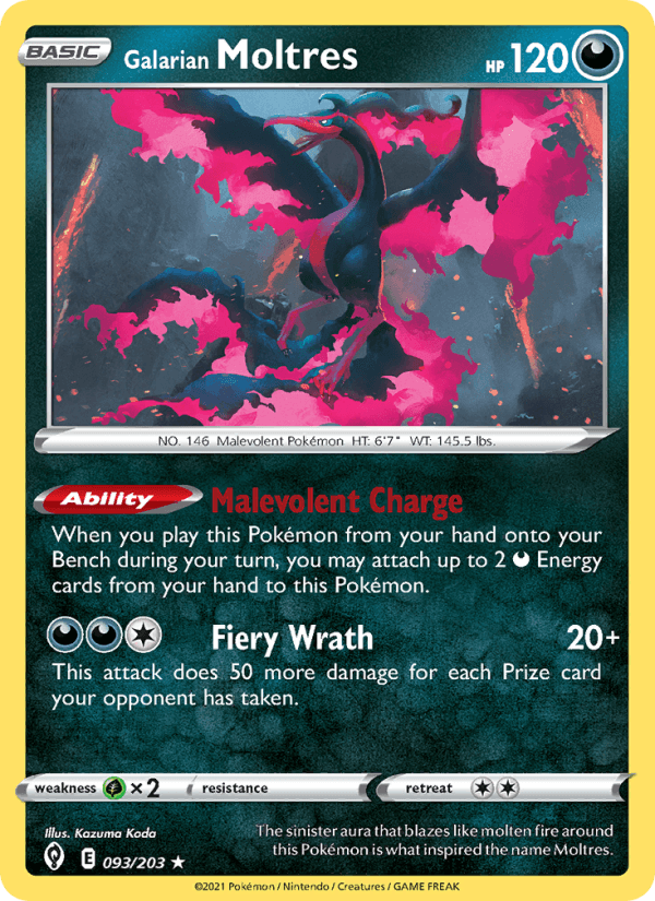 Galarian Moltres from BRILLIANT STARS 2022
