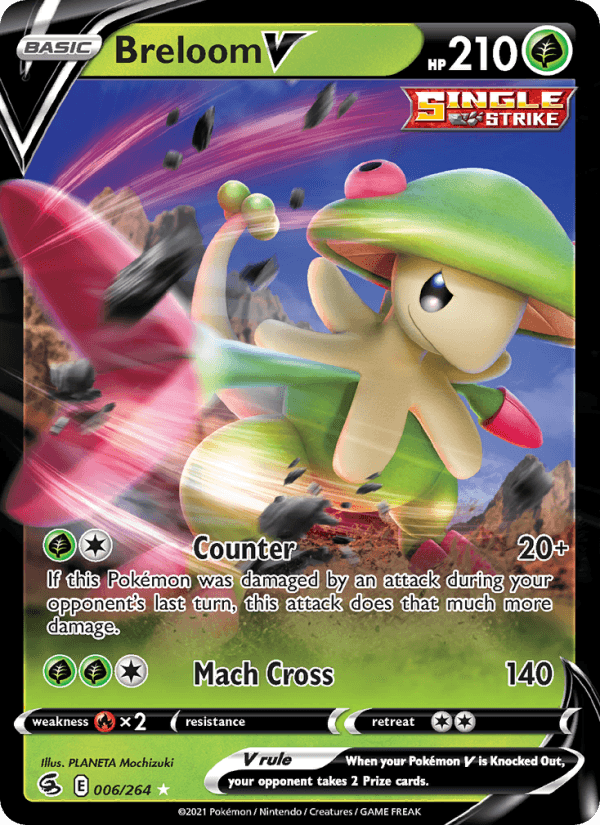 Breloom V from FUSION STRIKE 2021