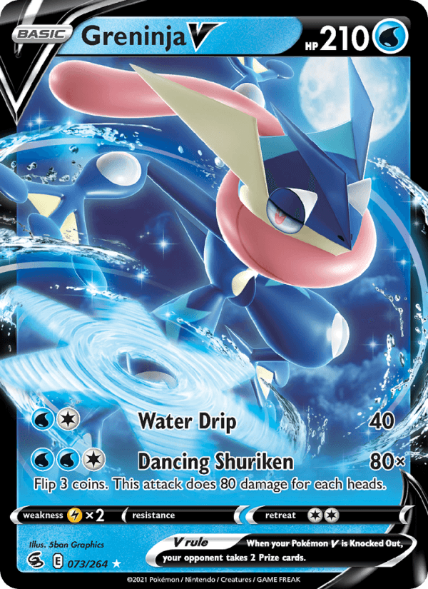 Greninja V from FUSION STRIKE 2021