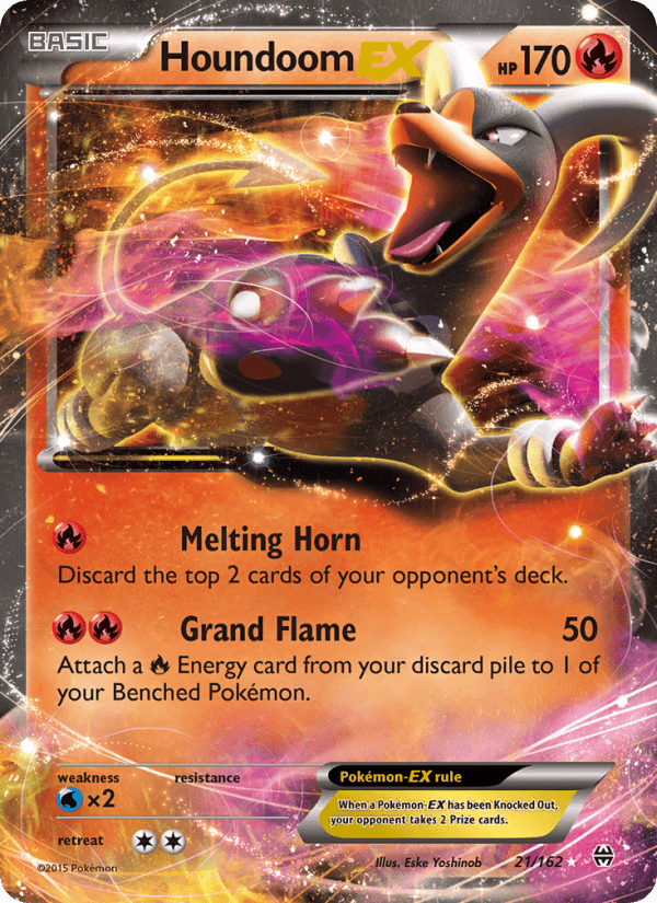 Houndoom EX from OBSIDIAN FLAMES 2023