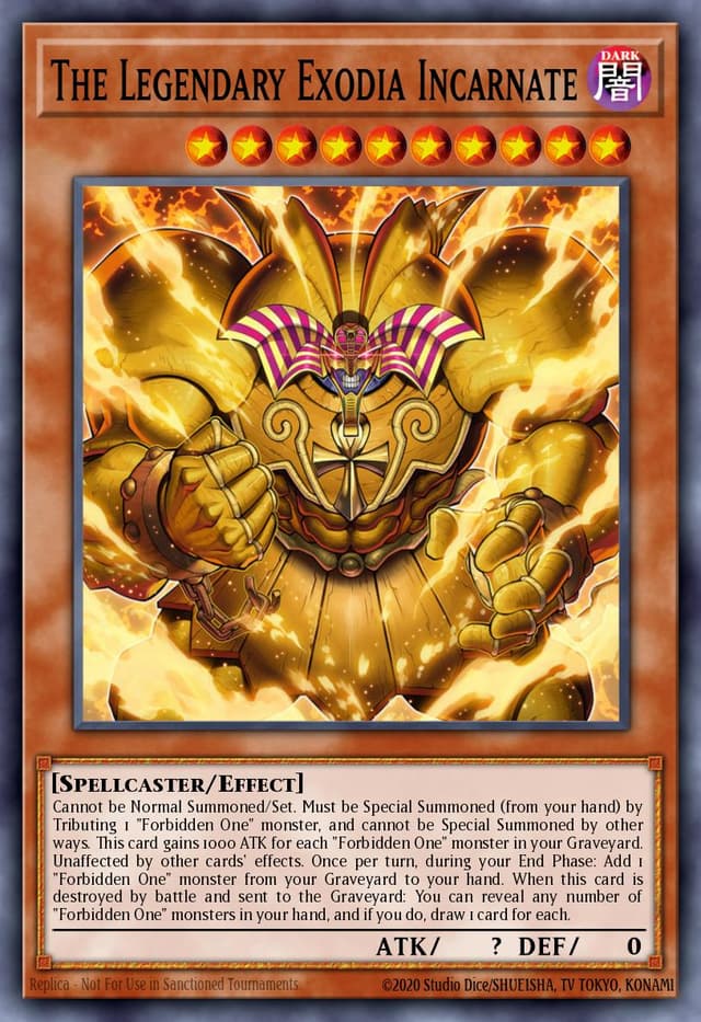 The Legendary Exodia Incarnate from YUGI'S LEGENDARY DECKS II 2020