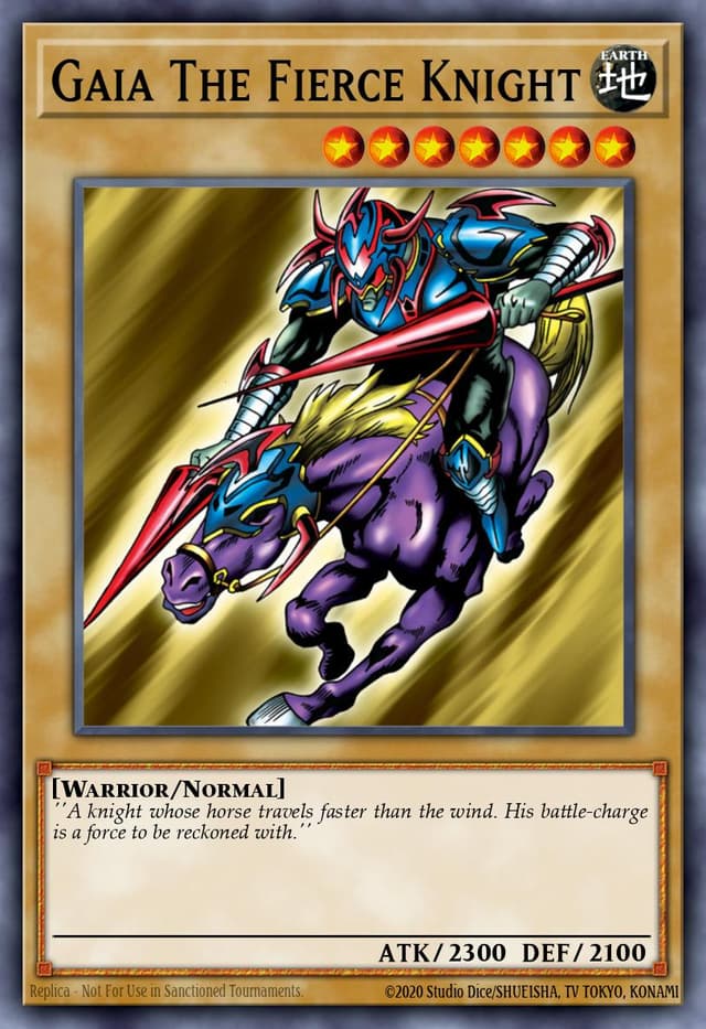 Gaia the Fierce Knight from LEGEND OF BLUE EYES REPRINT 2019
