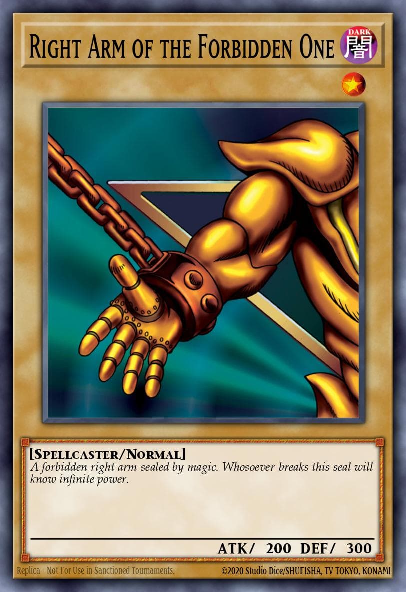 Right Arm of the Forbidden One from YUGI'S LEGENDARY DECK 2015 graded card